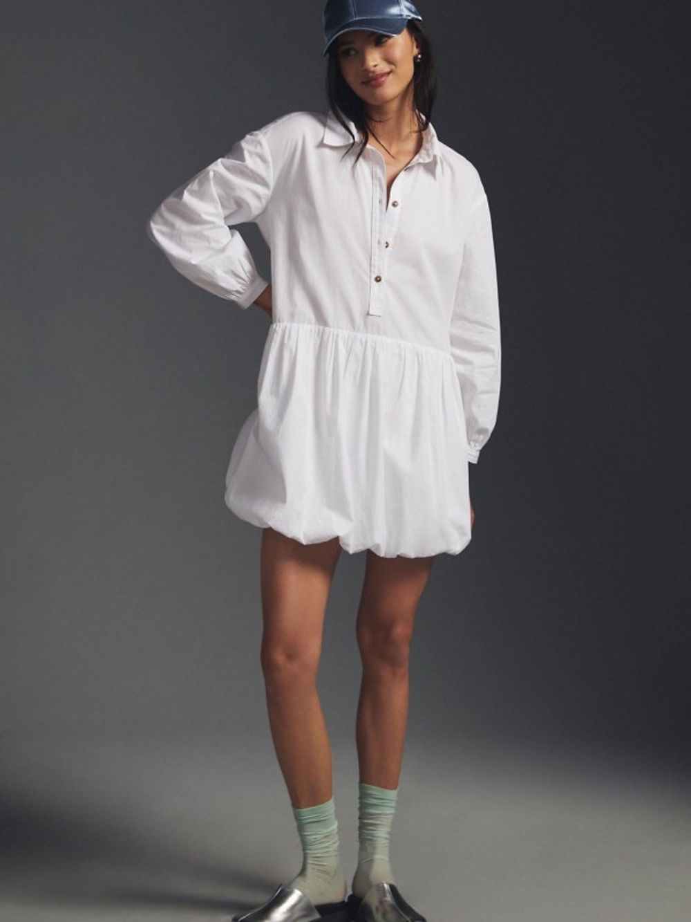 Anthropologie Bubble Hem Shirt Dress (Maeve)
